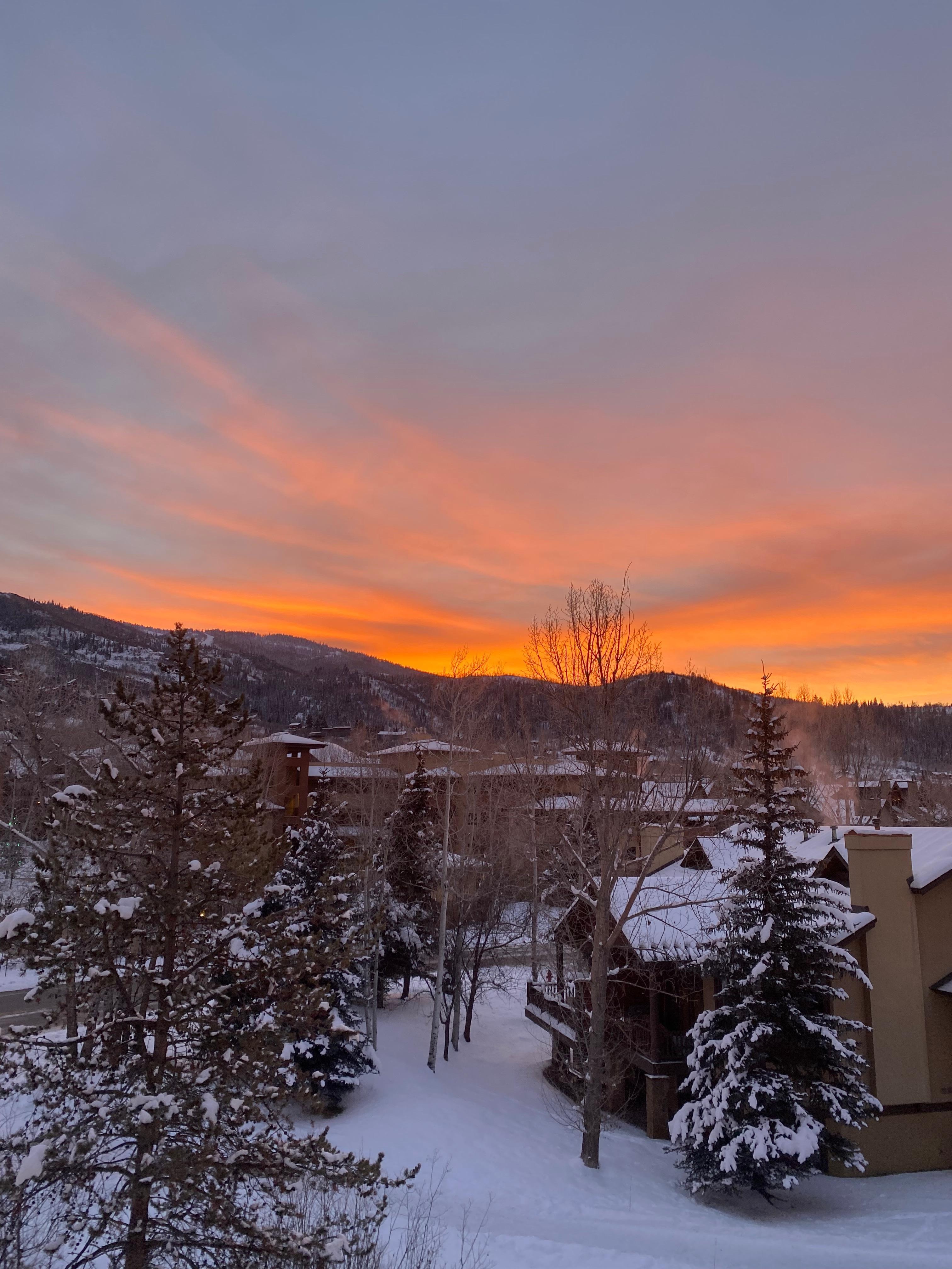 Sunrise from back balcony