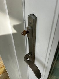 Key in the door when we arrived