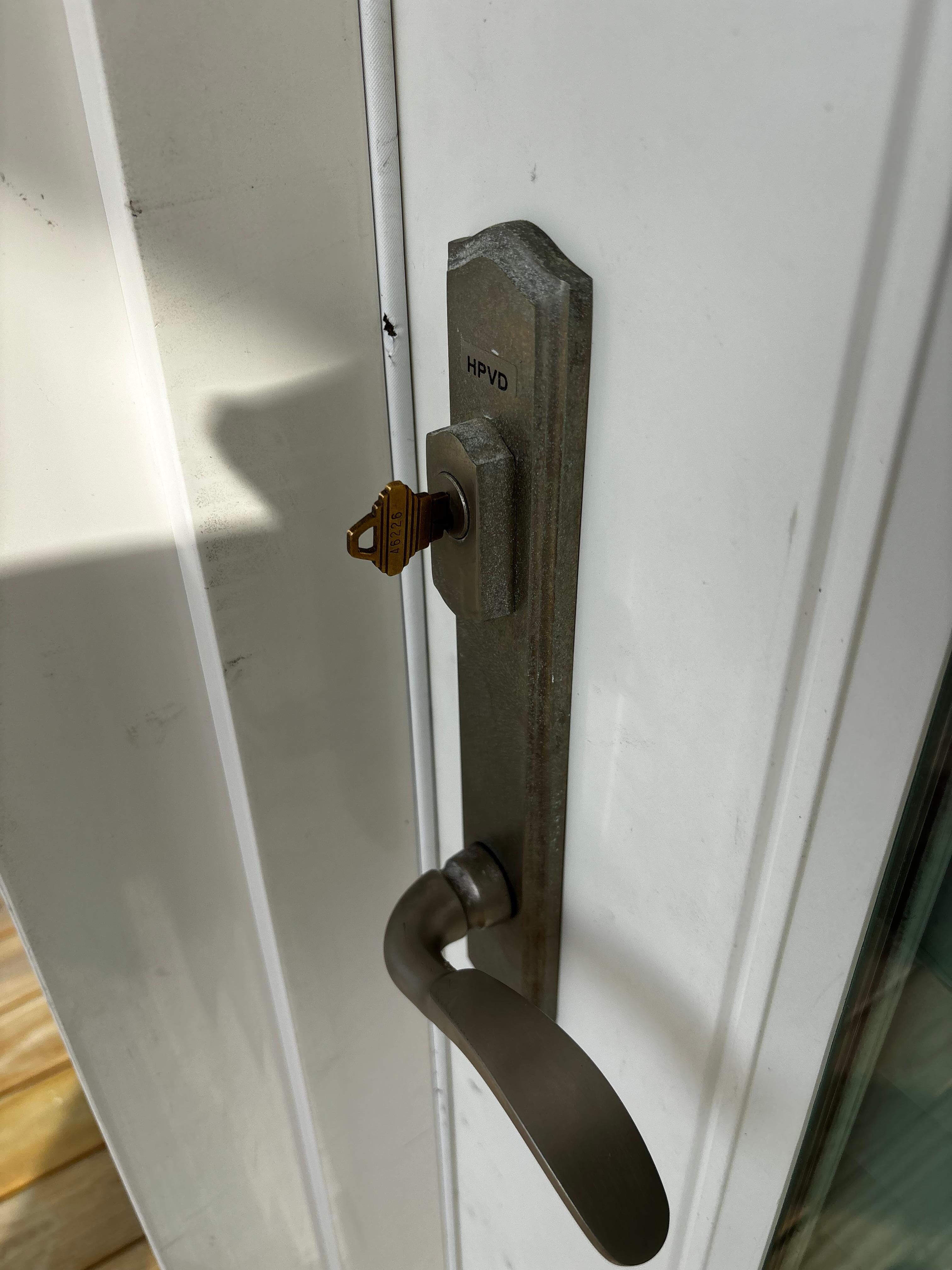 Key in the door when we arrived