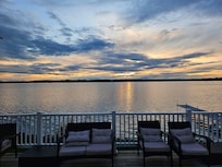 Cloudy sunset from the deck.