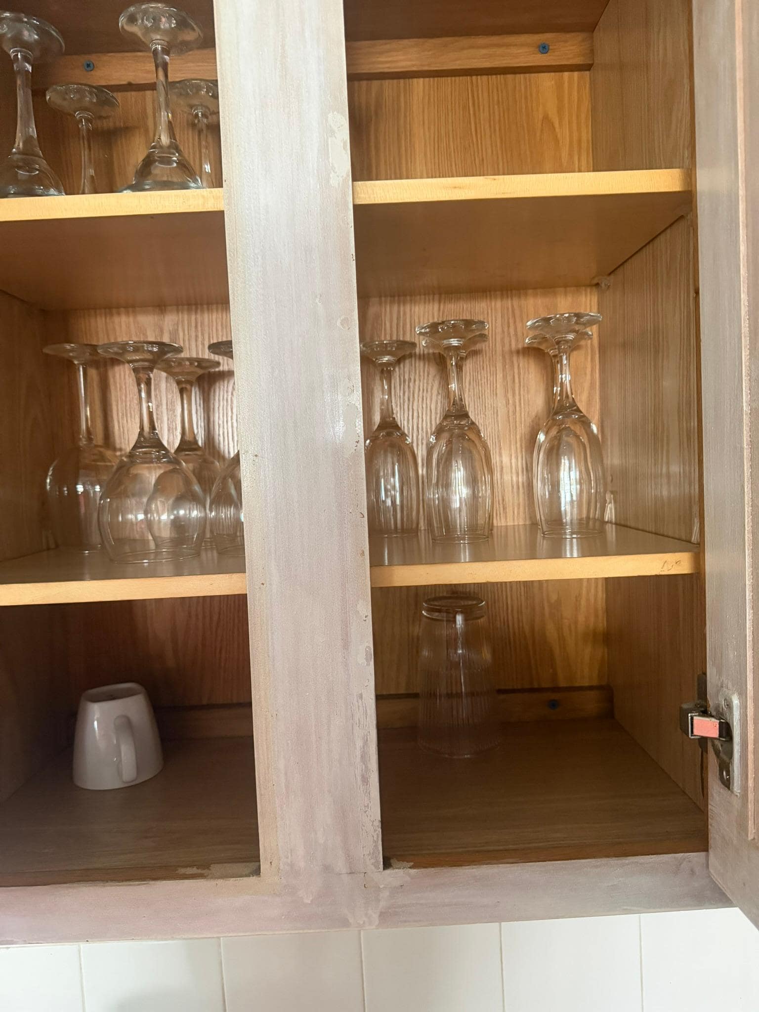 Glasses cabinet on arrival
