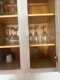 Glasses cabinet on arrival