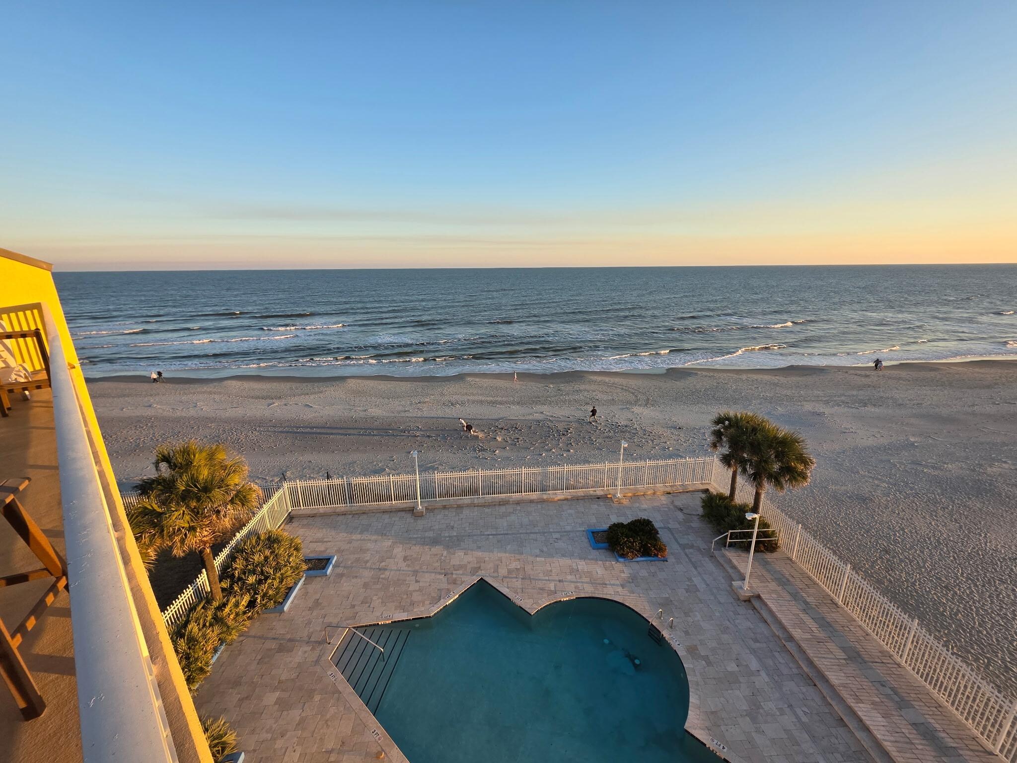 Pool view from the patio. Love it. 