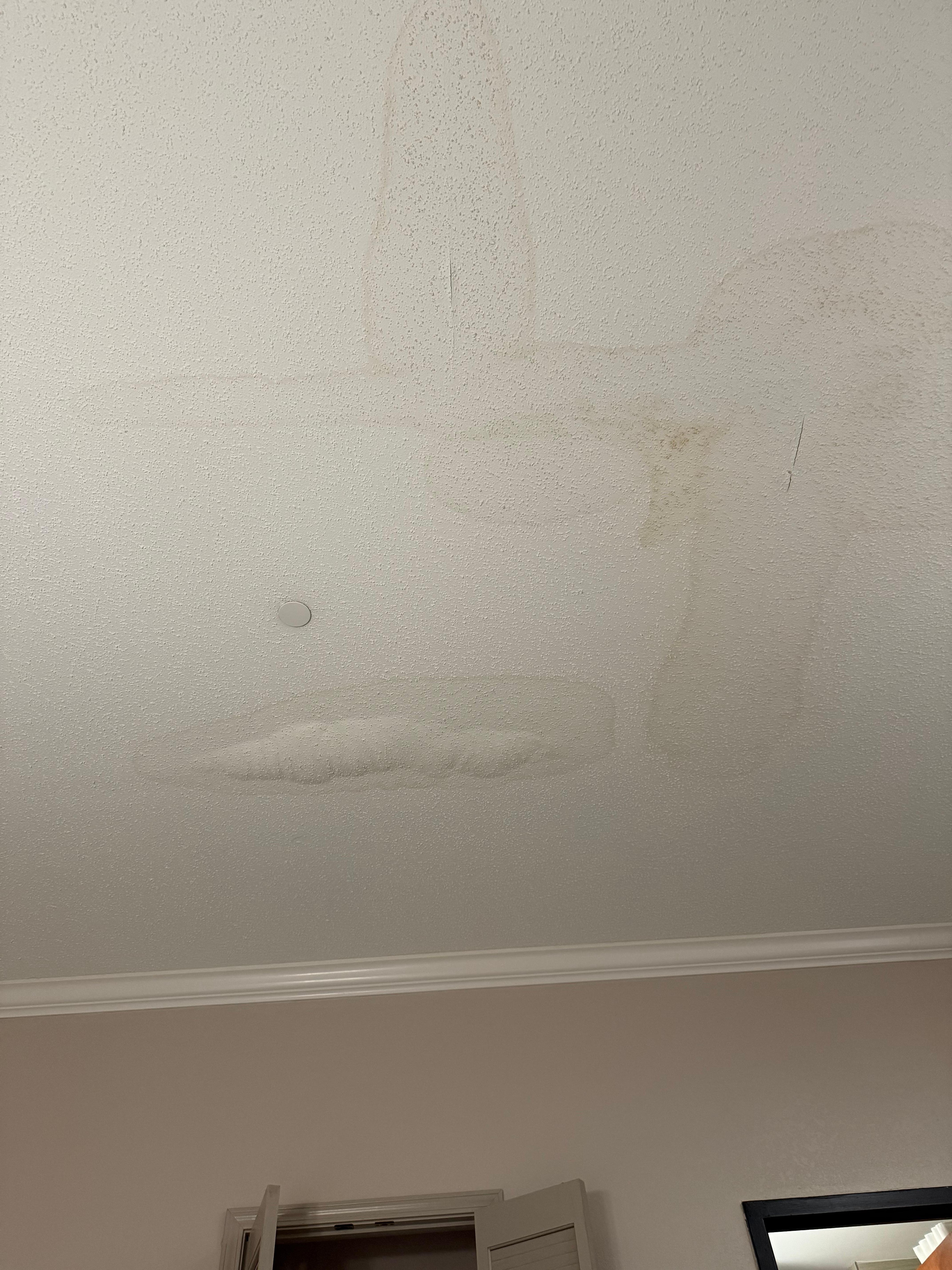 Water spots in room 