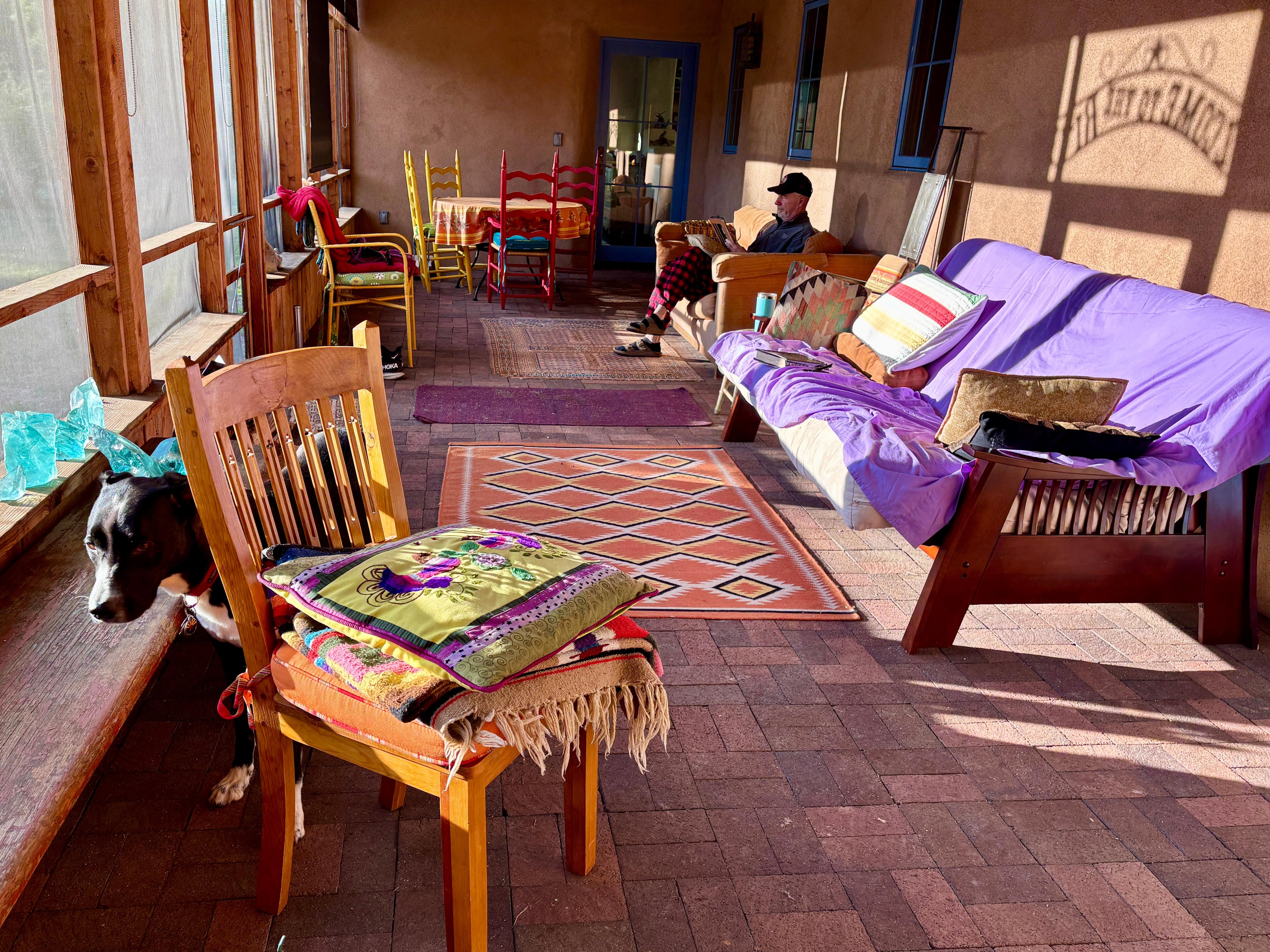 The wondererf back porch.