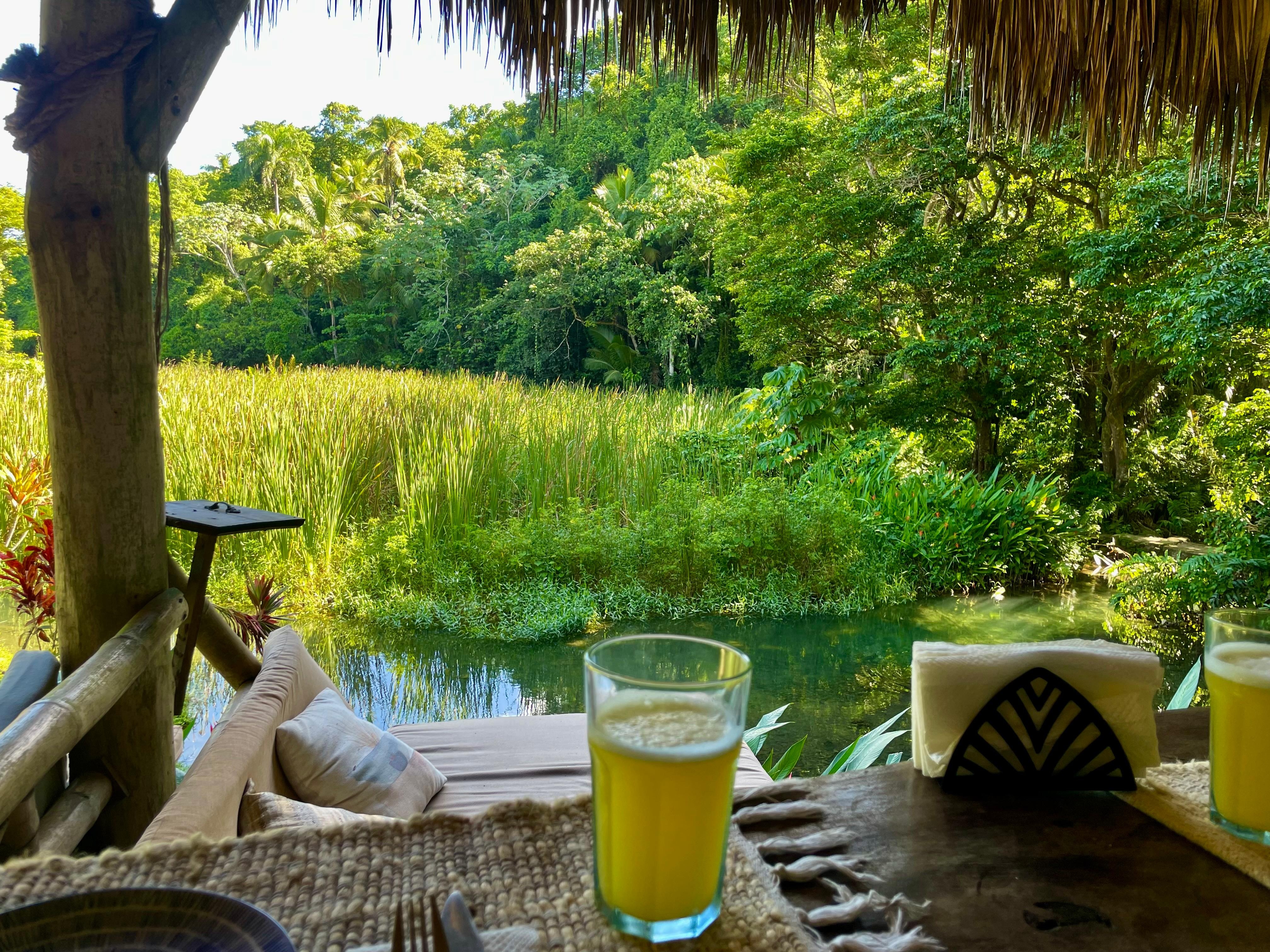 Vista desde el Valle Lodge lugar del desayuno 