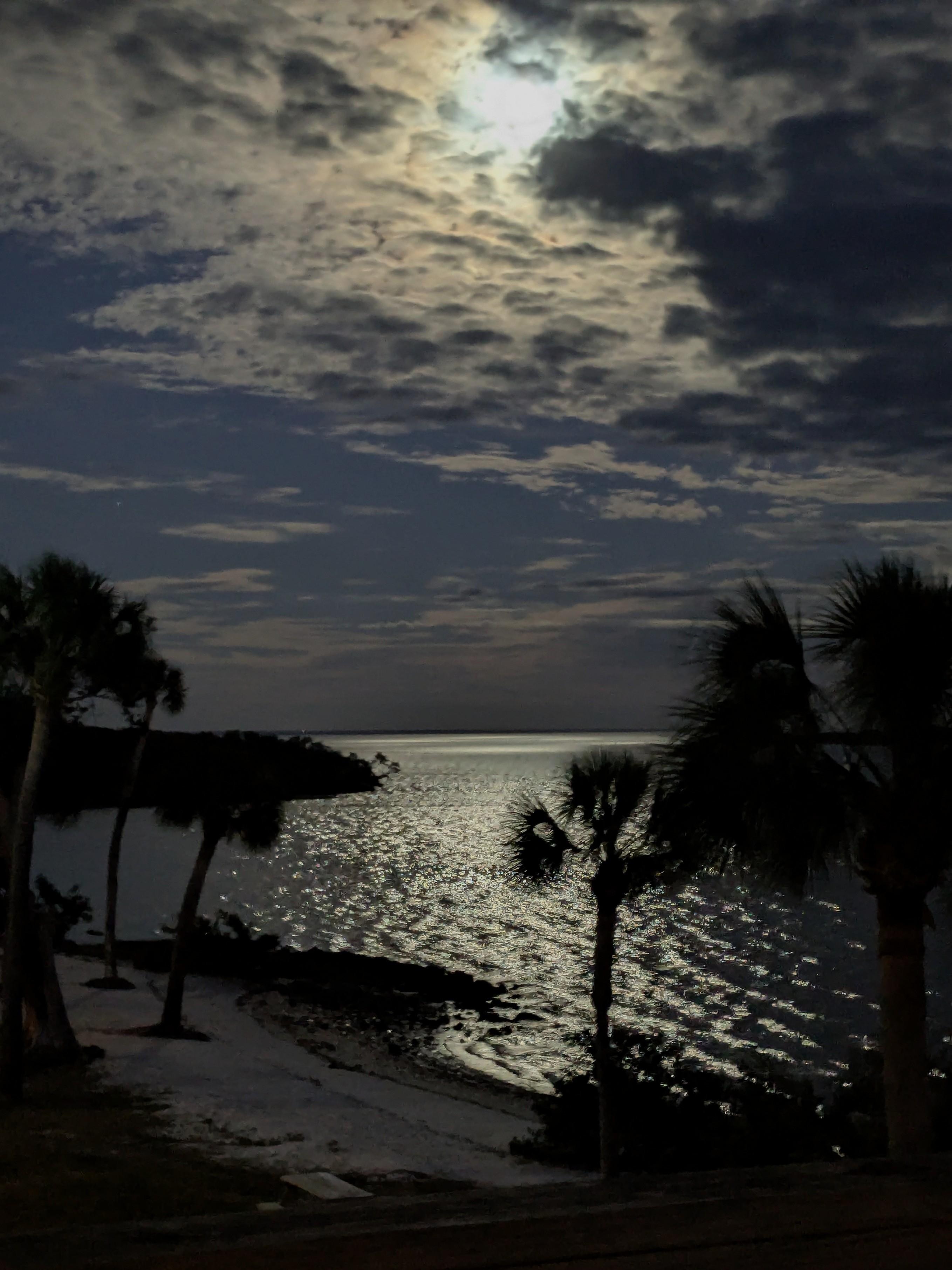 Moonrise from the balcony
