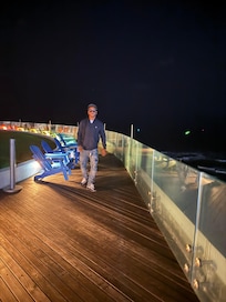 On the sun deck at night #MOONDECK