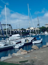 Infamous Oceanside sign on the marina side
