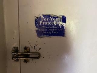 Inside room door