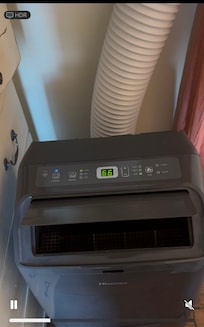 The portable AC unit we had to use