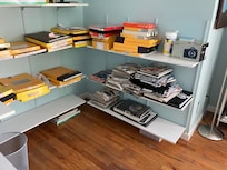 The shelves in that same room