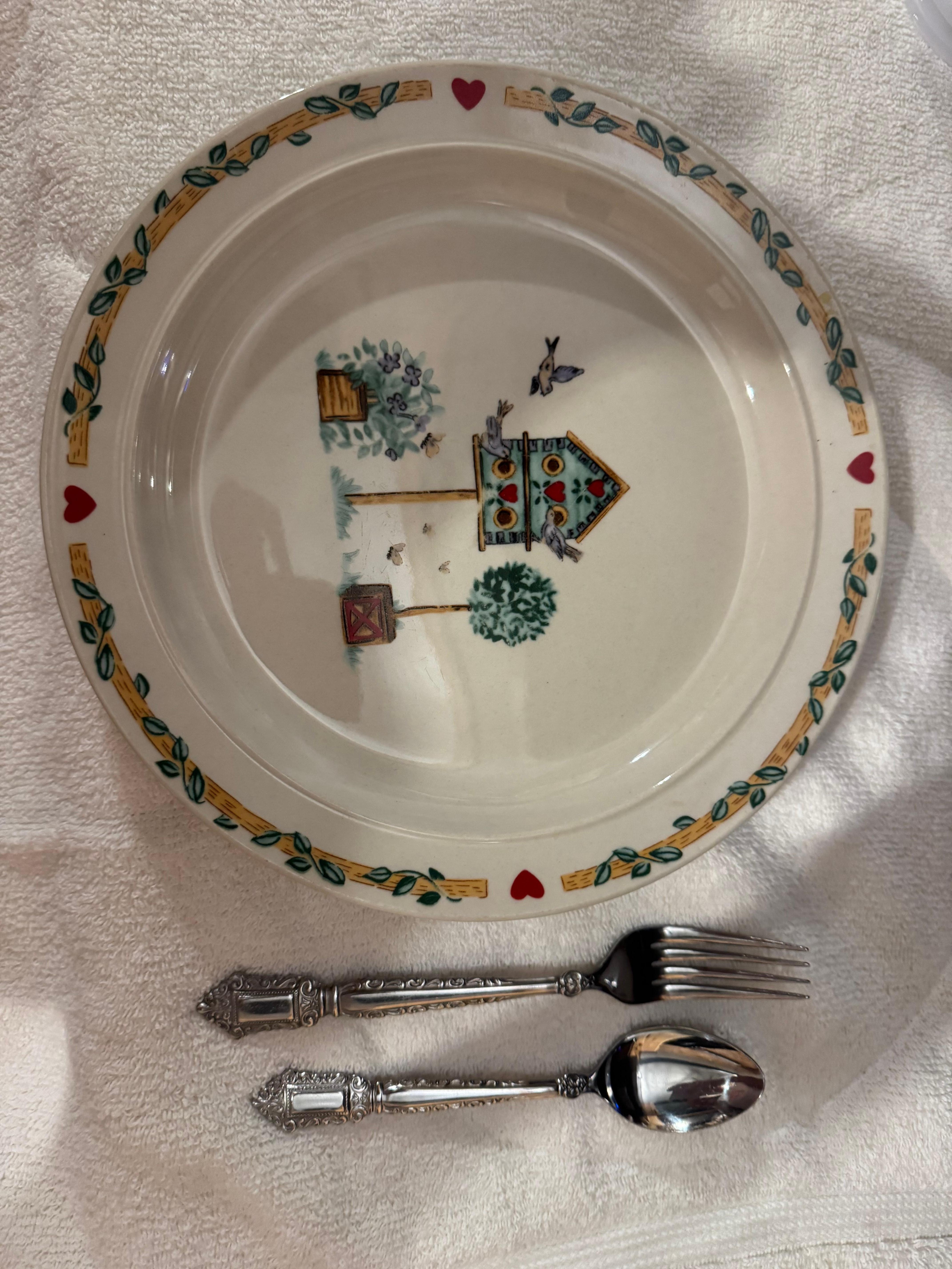 Pretty plates and fancy silverware 