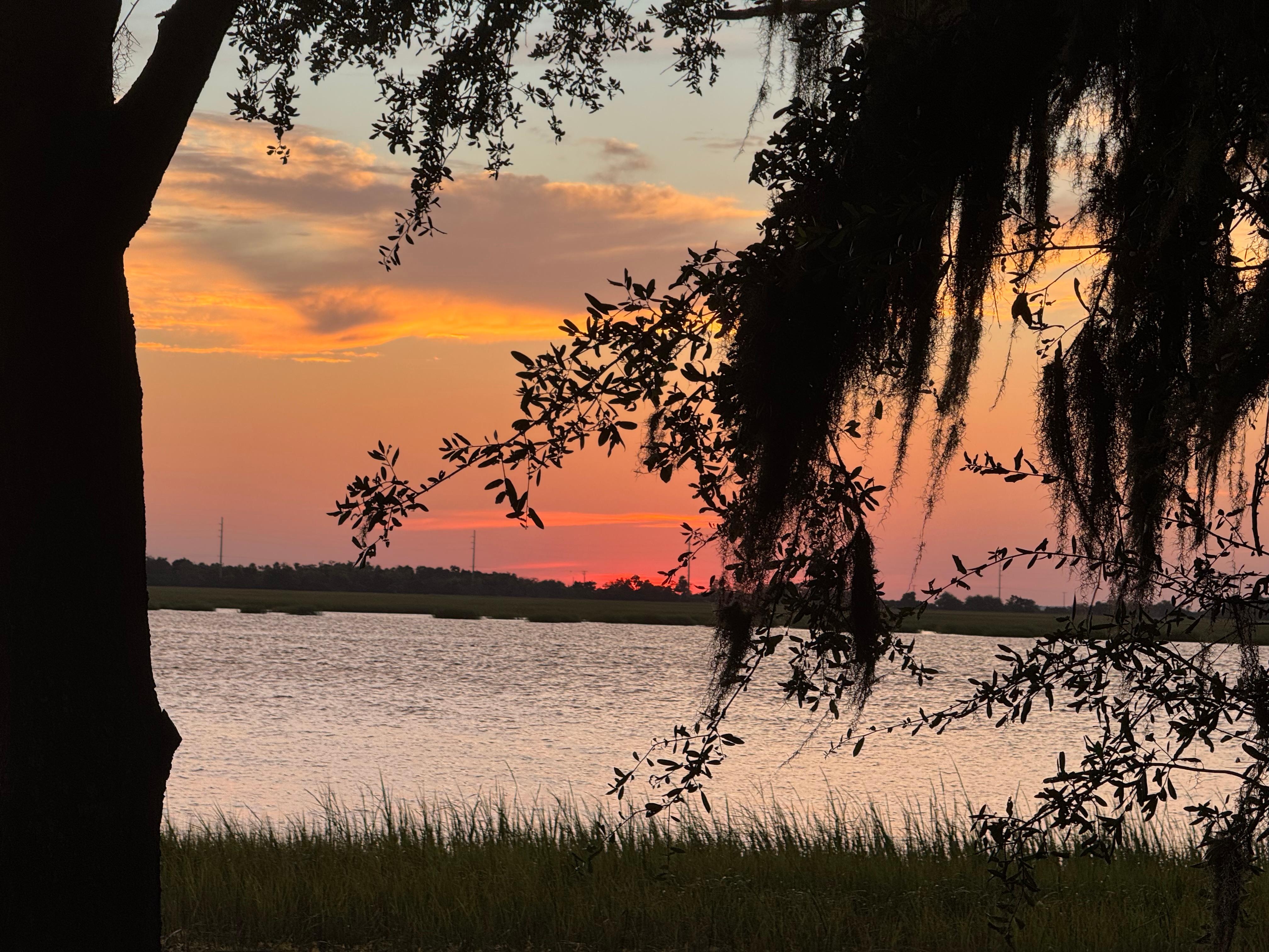 Sunset view on an evening stroll from the condo
