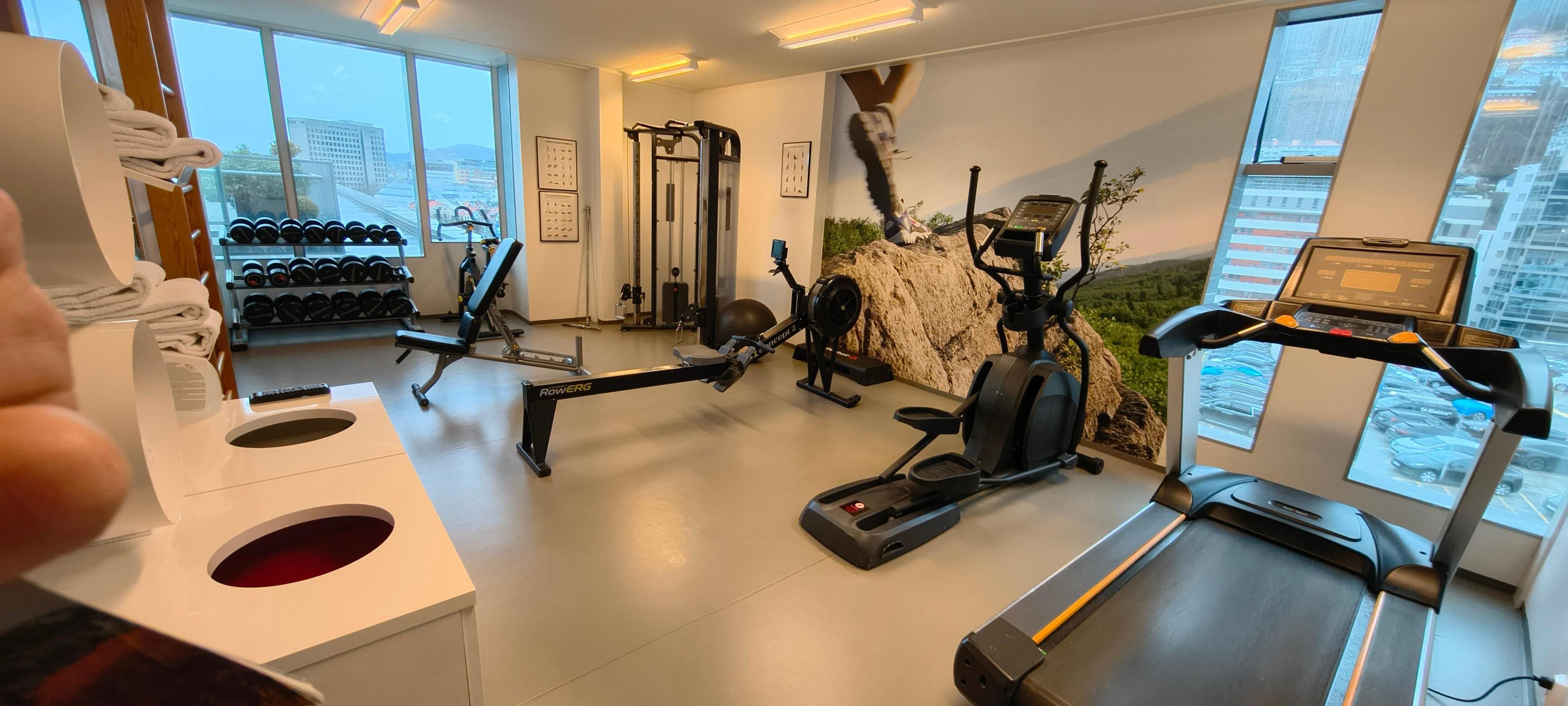 Trænings rummet er lille, men fint. 