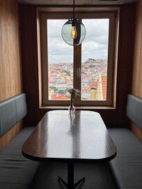 Restaurant with view.
