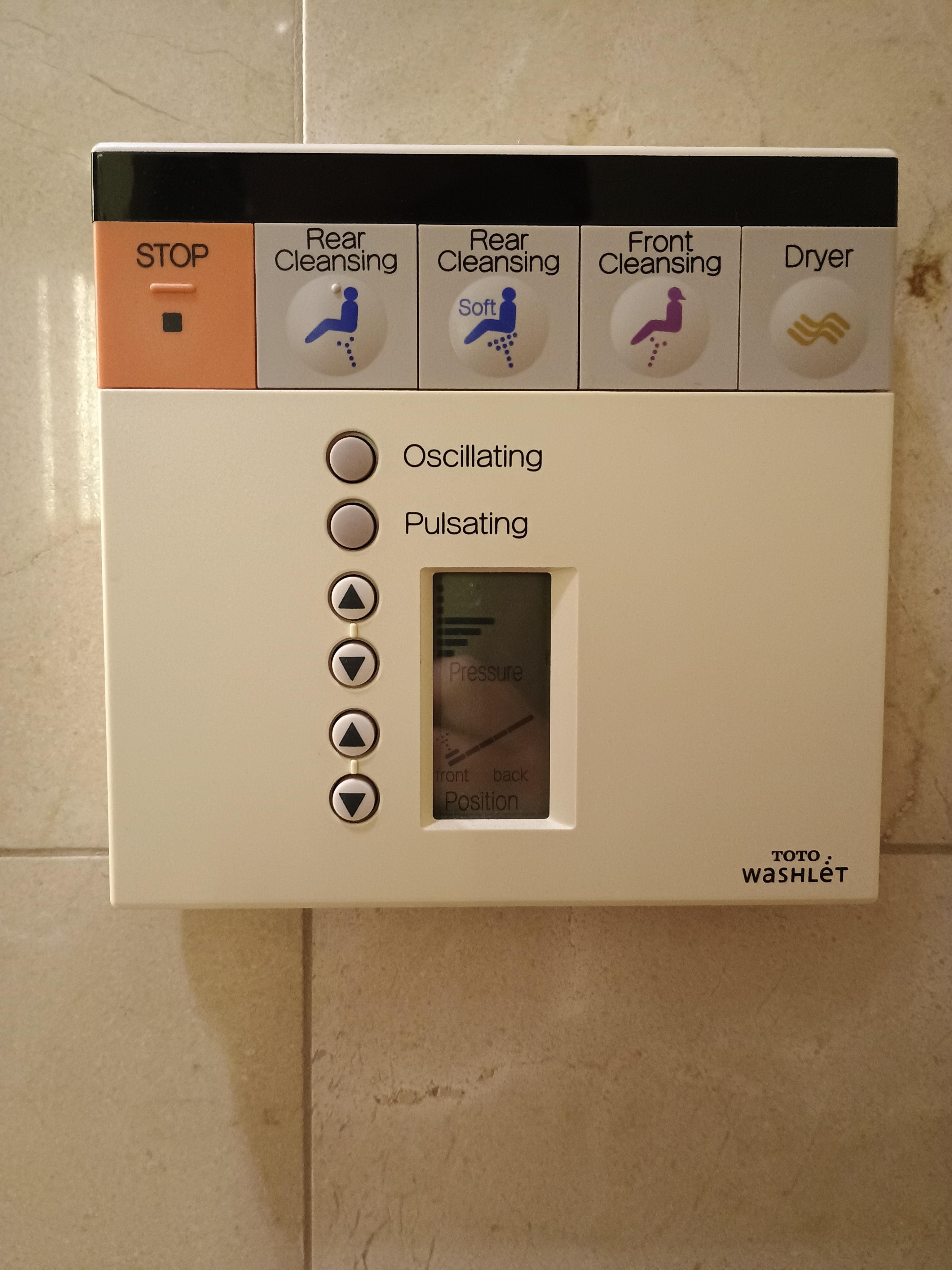 Bidet controls