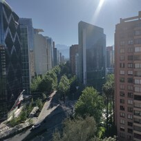 La bella Santiago desde mi ventana del hotel.