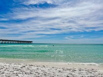 The beautiful beach and pristine water