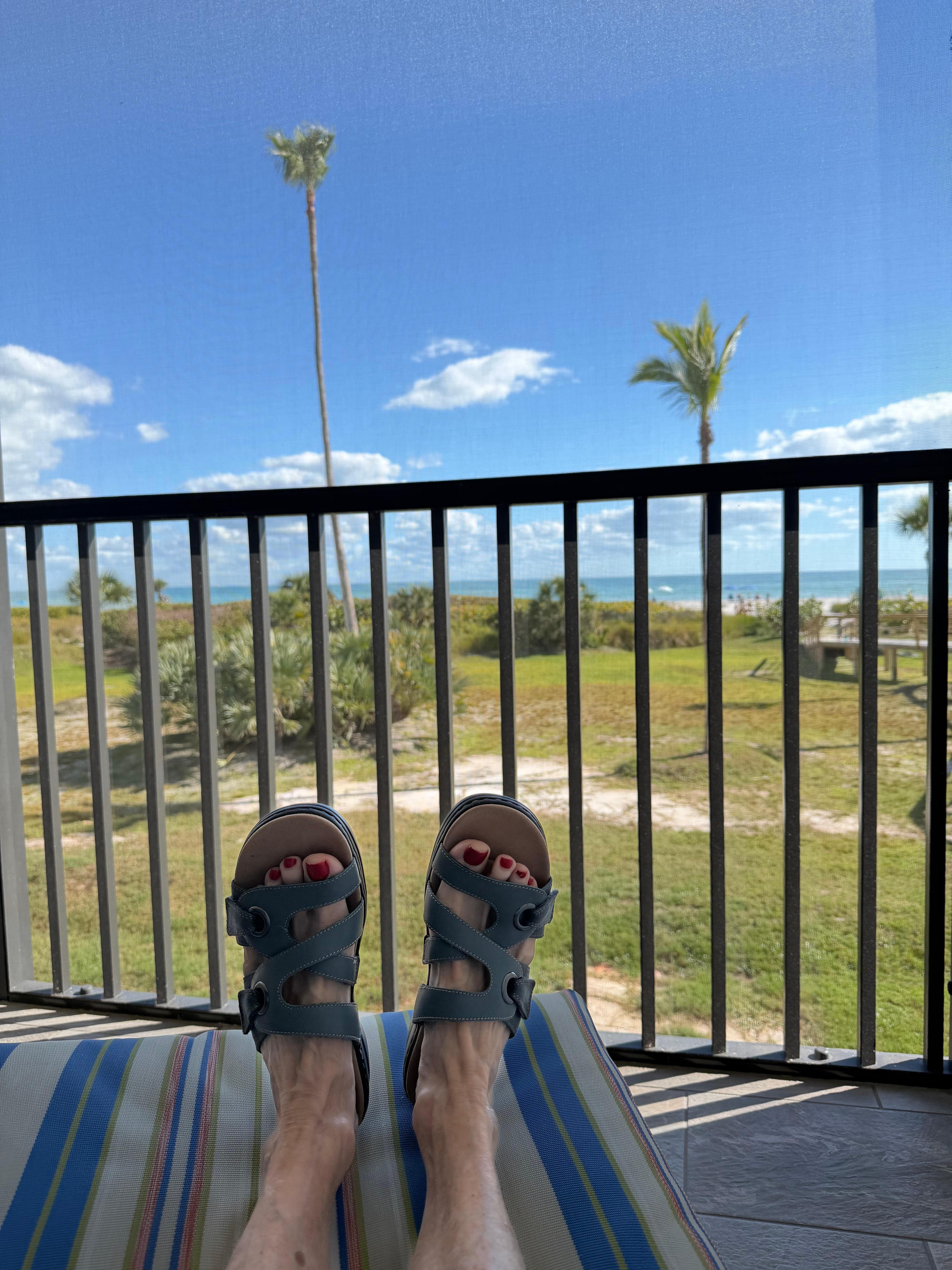 Taking it easy from the porch