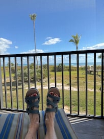 Taking it easy from the porch