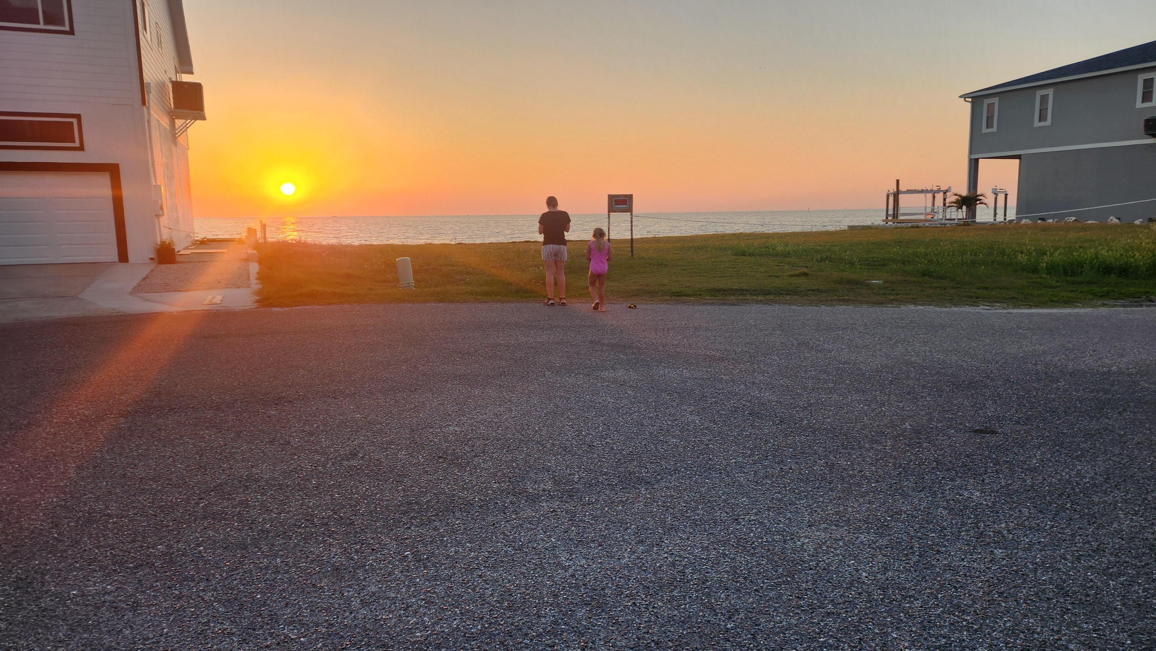 Walking in the neighborhood to see the sunset :)