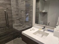 Bathroom shower and slow sink