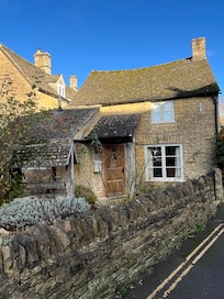 The cottage on a beautiful, sunny winter day