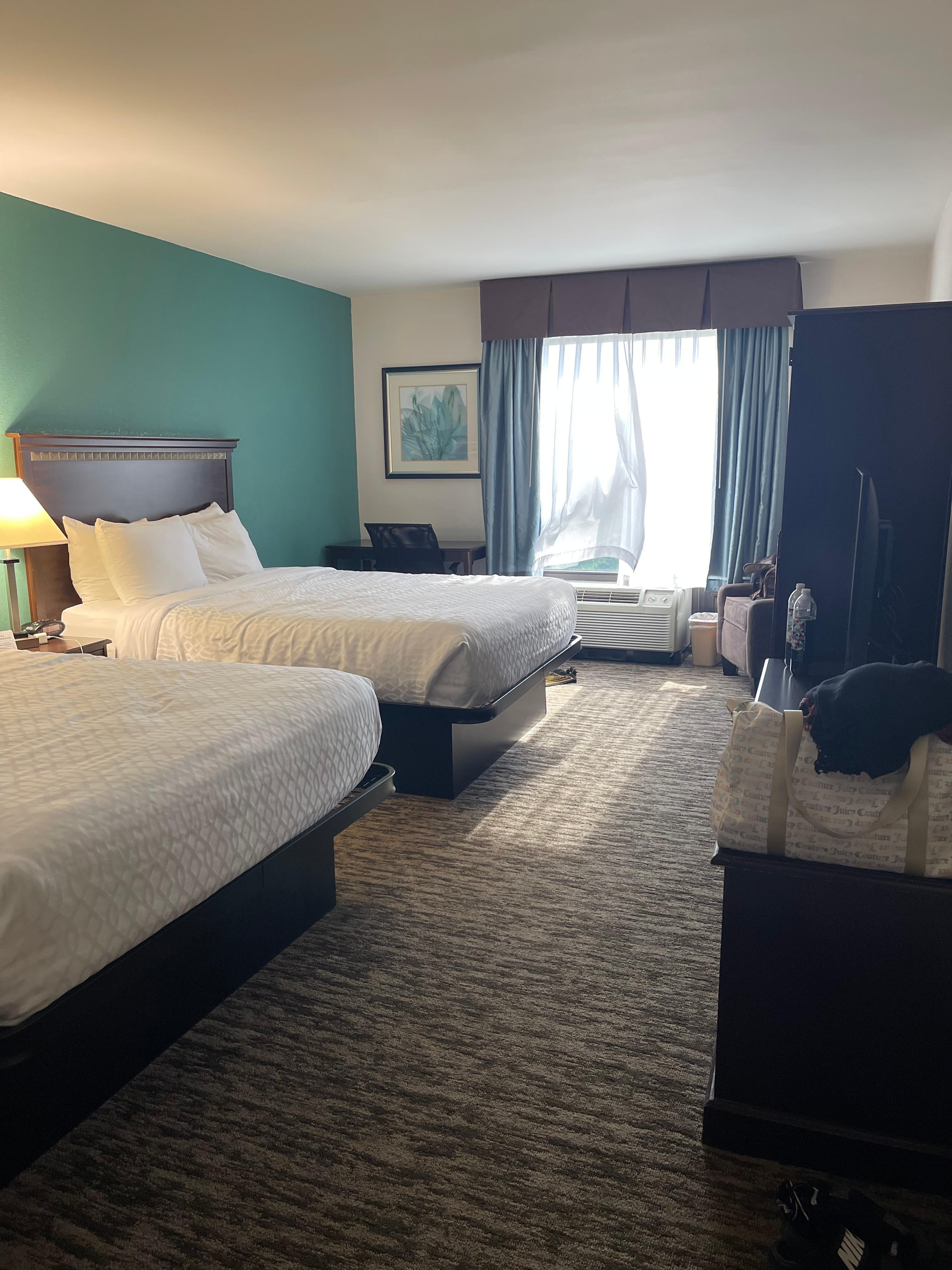 Our room with two beds