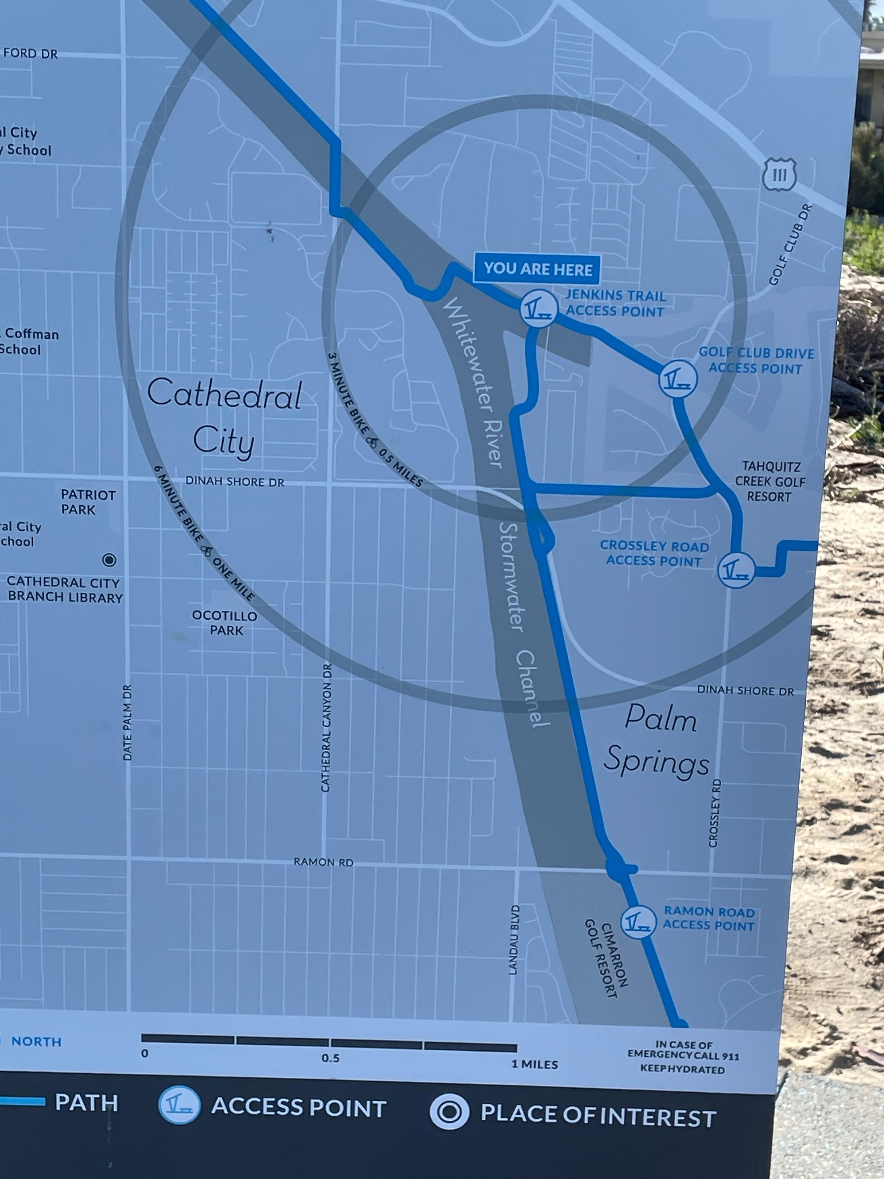 One of the CV Trail access points is just across from the condo complex