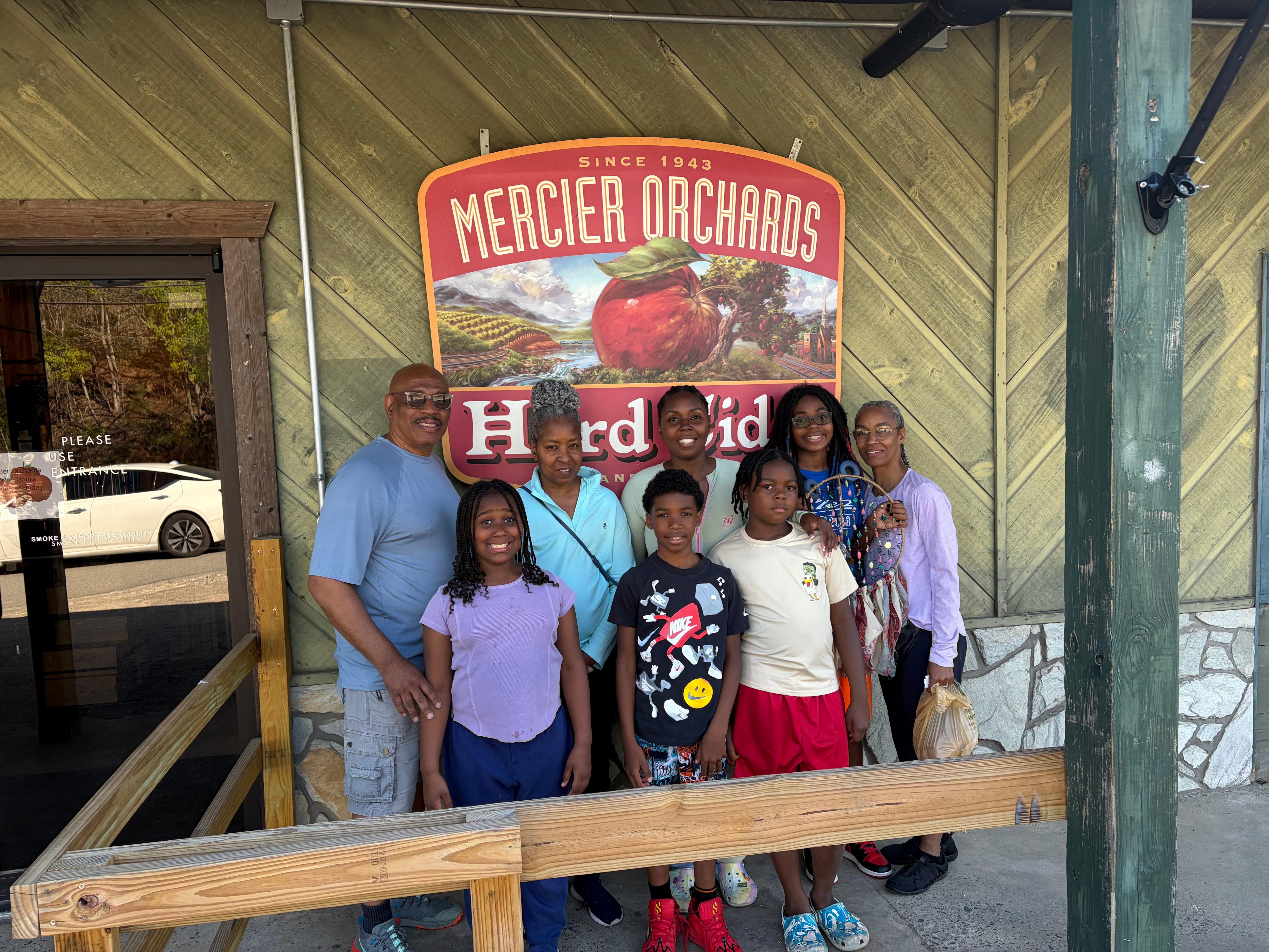 Apple orchard about 3 miles away.