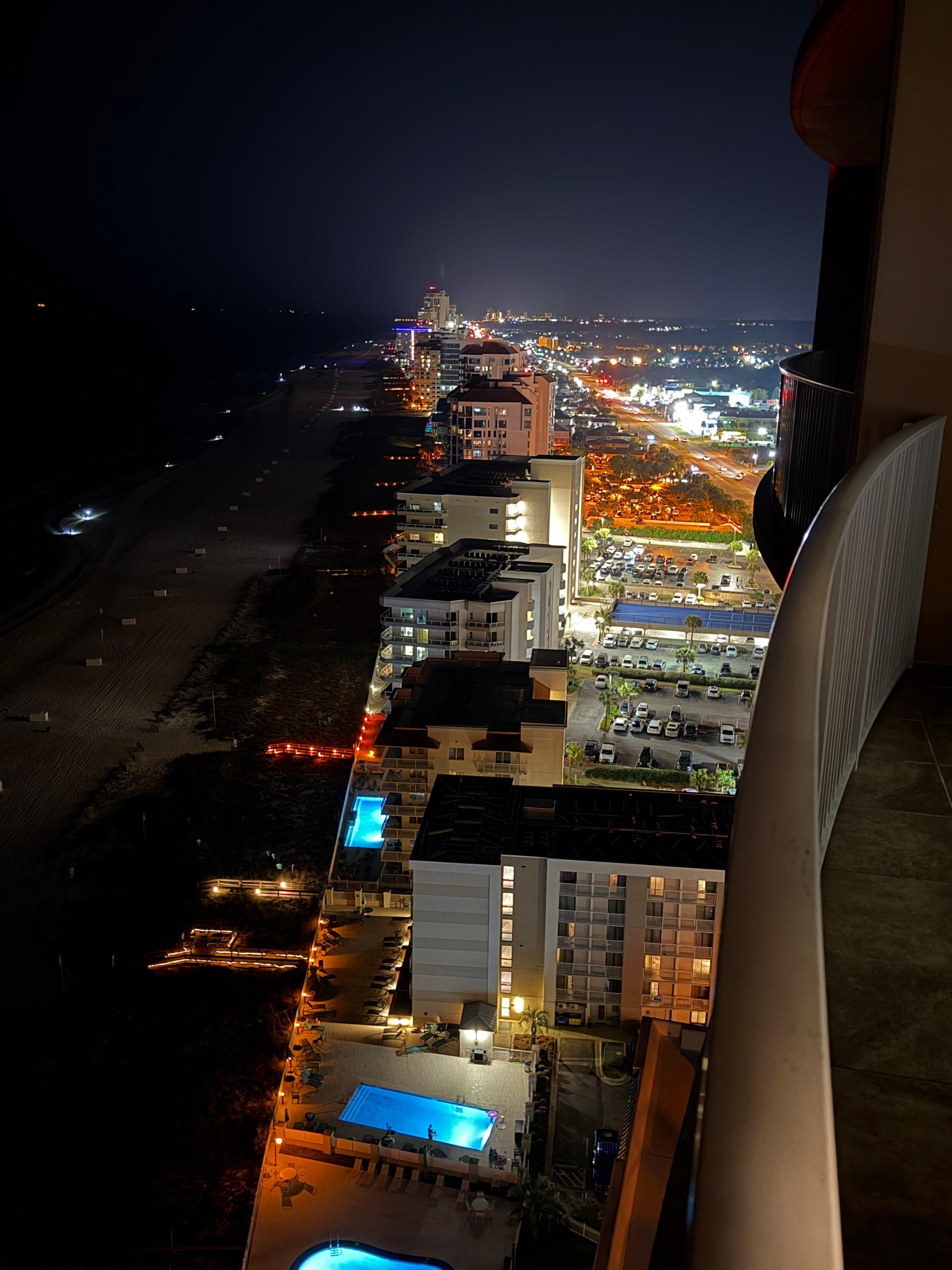 Night view from balcony 