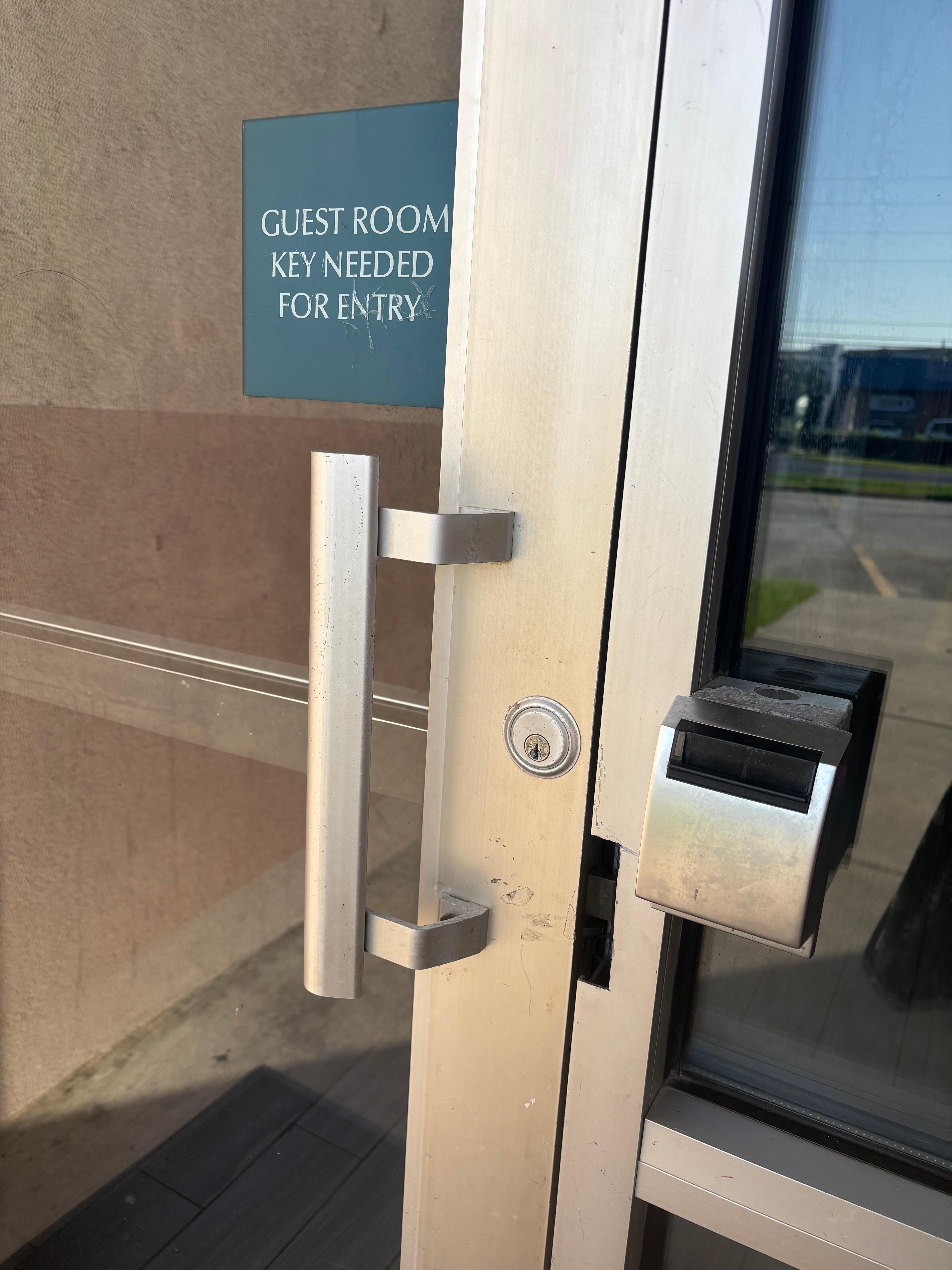 Broken door lock