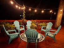 Beautiful lighted back patio