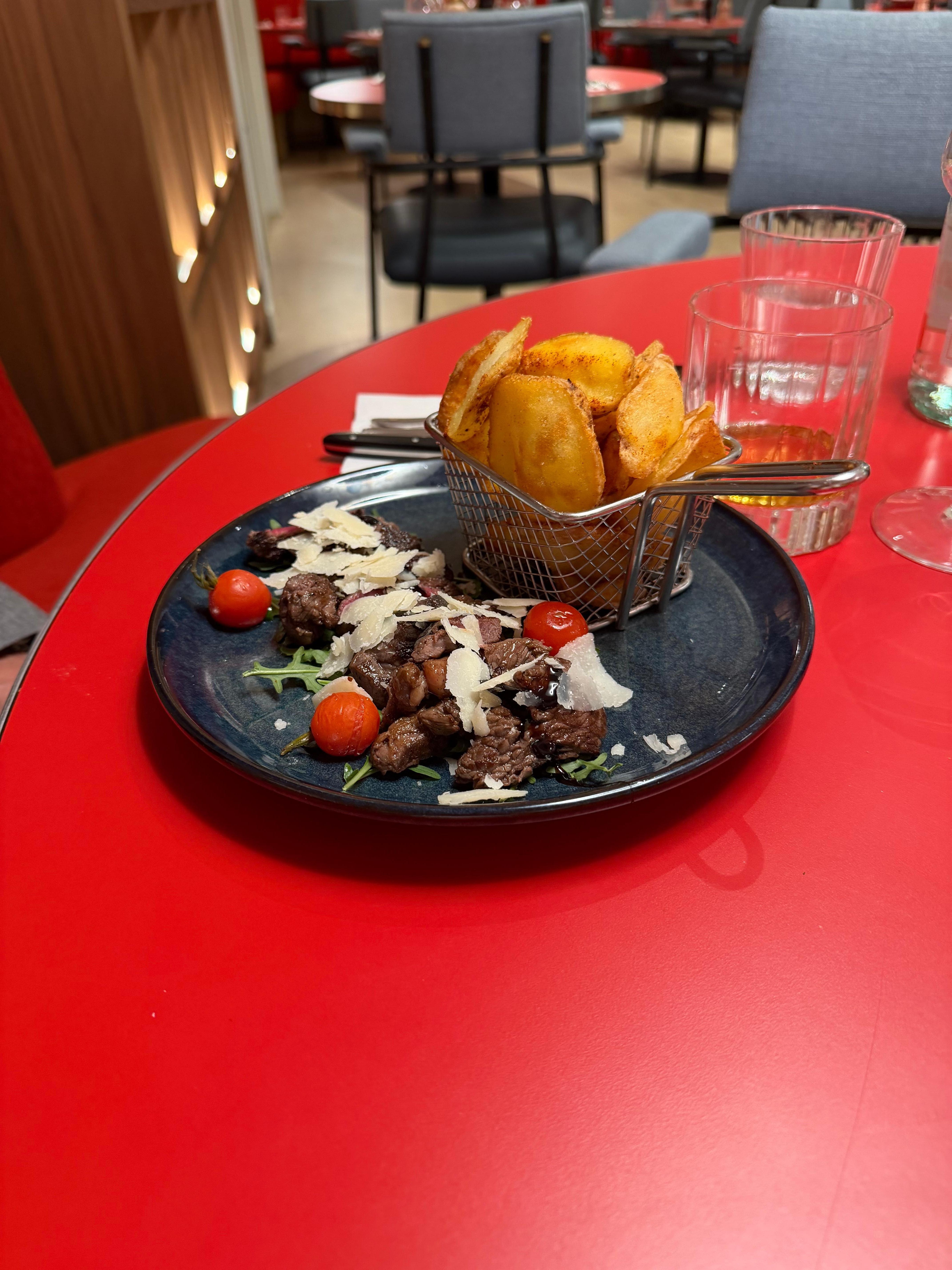 Dinner in the restaurant.