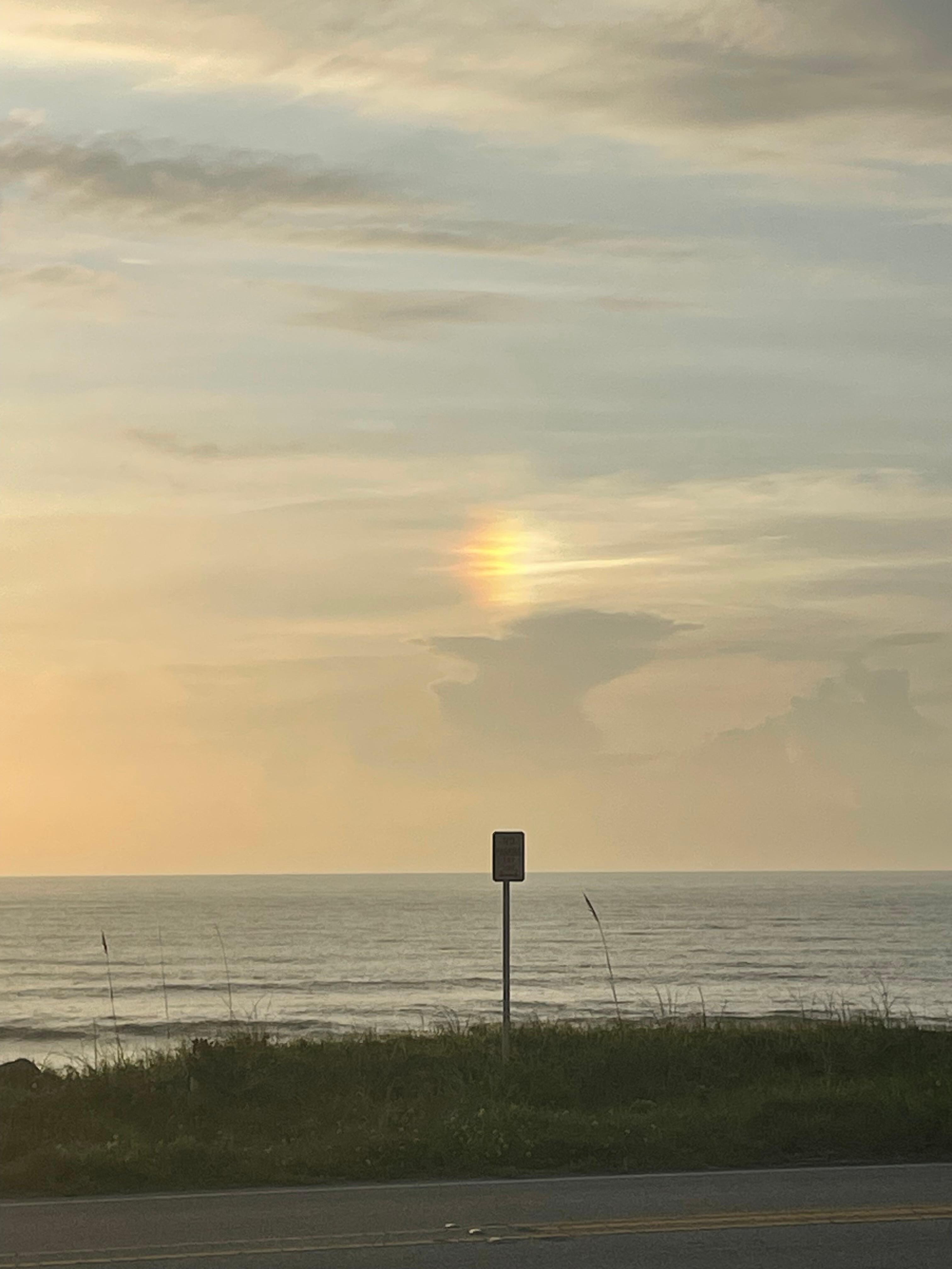 Small rainbow to bid us g’bye on our last morning.