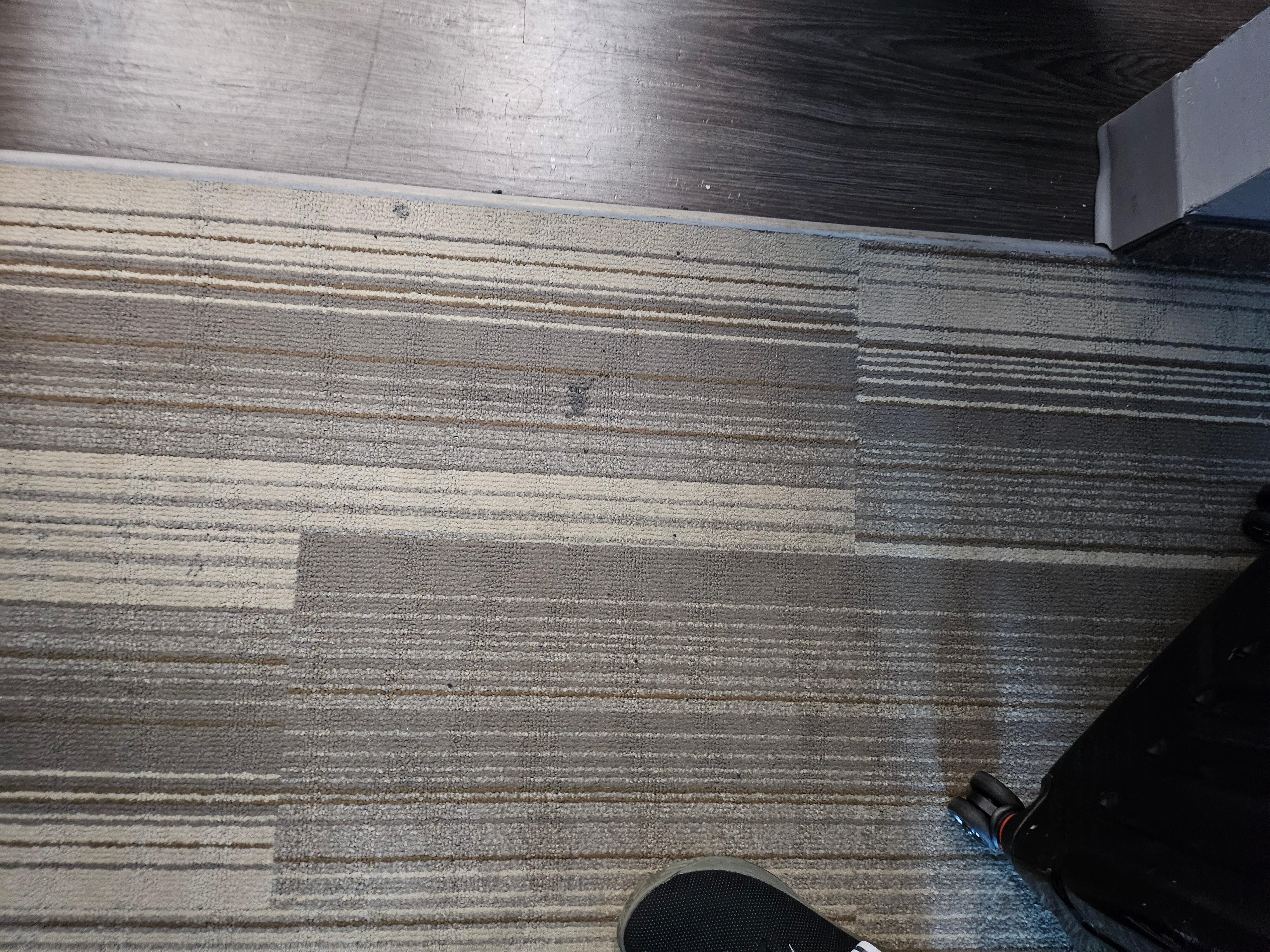 Stains on carpet. 