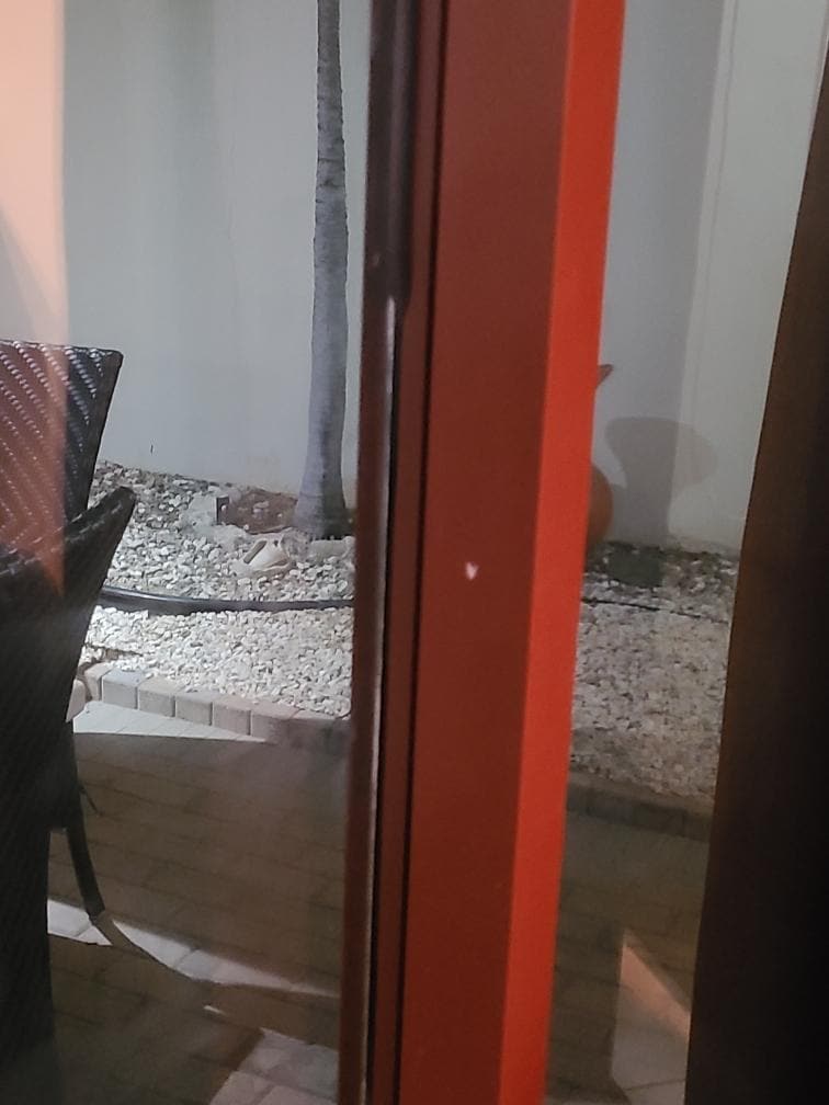 Window caulking loose 