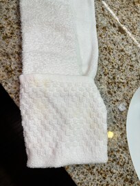 Dirty crunchy bathroom towel