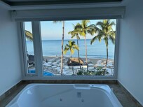 Honeymoon suite hot tub view.