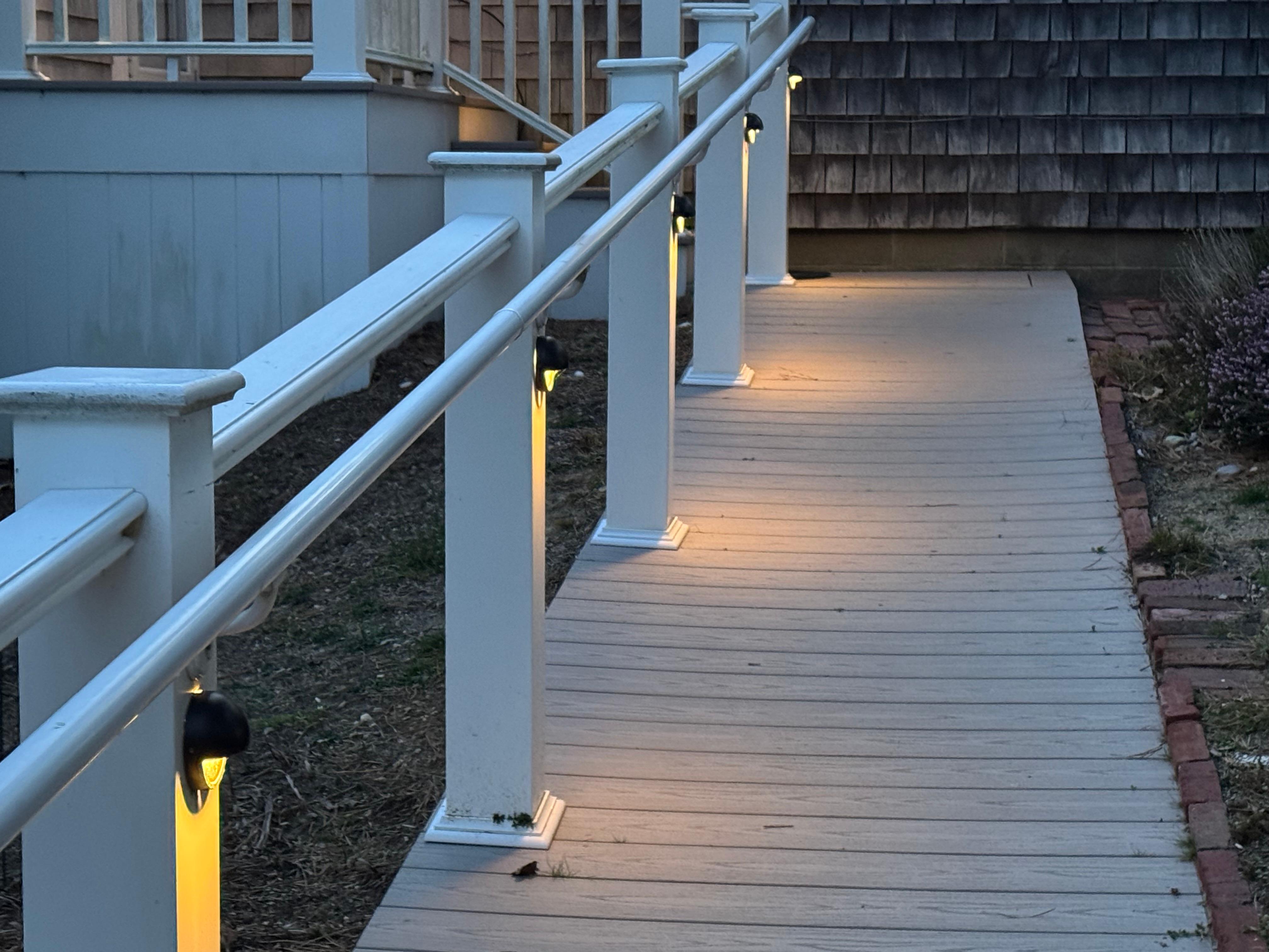 Lighted walkway entry very nice