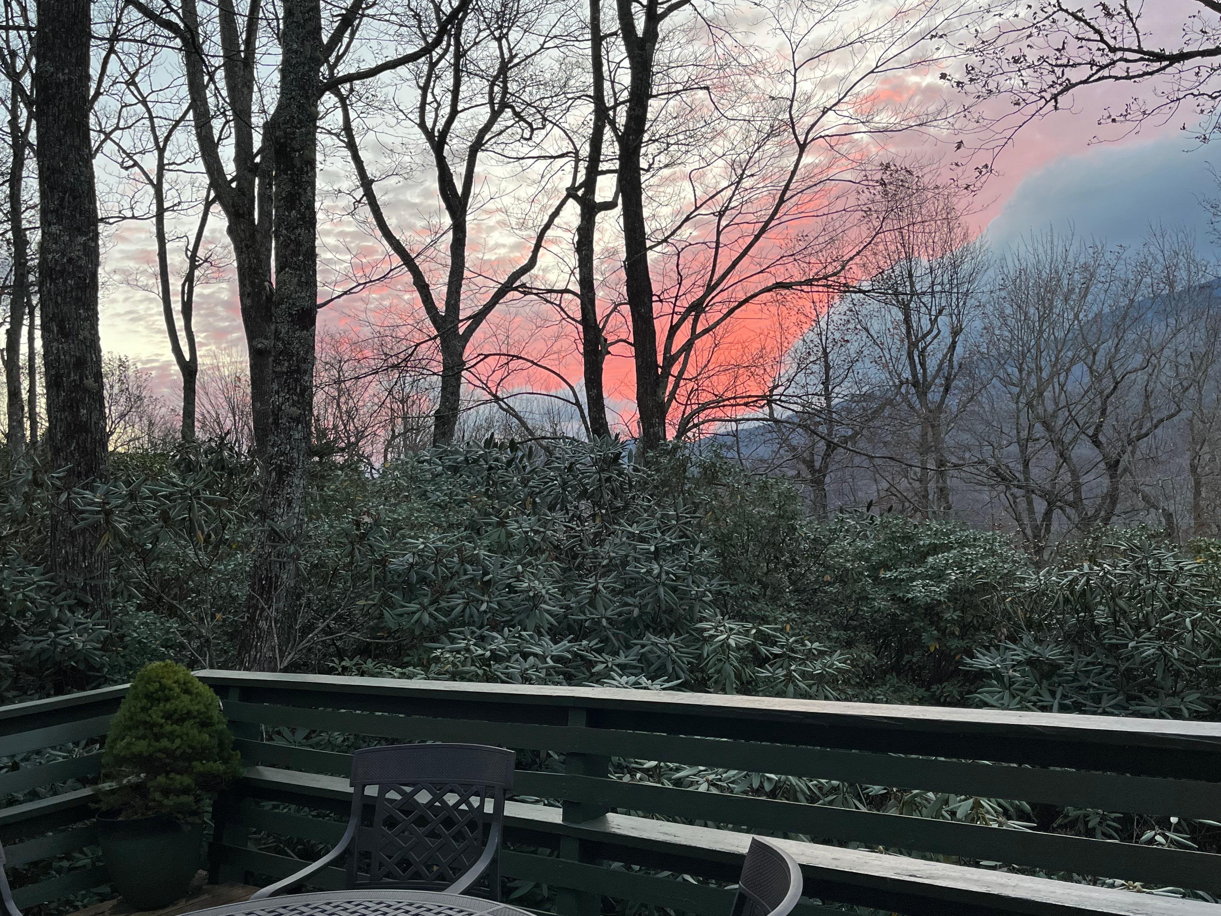 Sunset over the mountains 