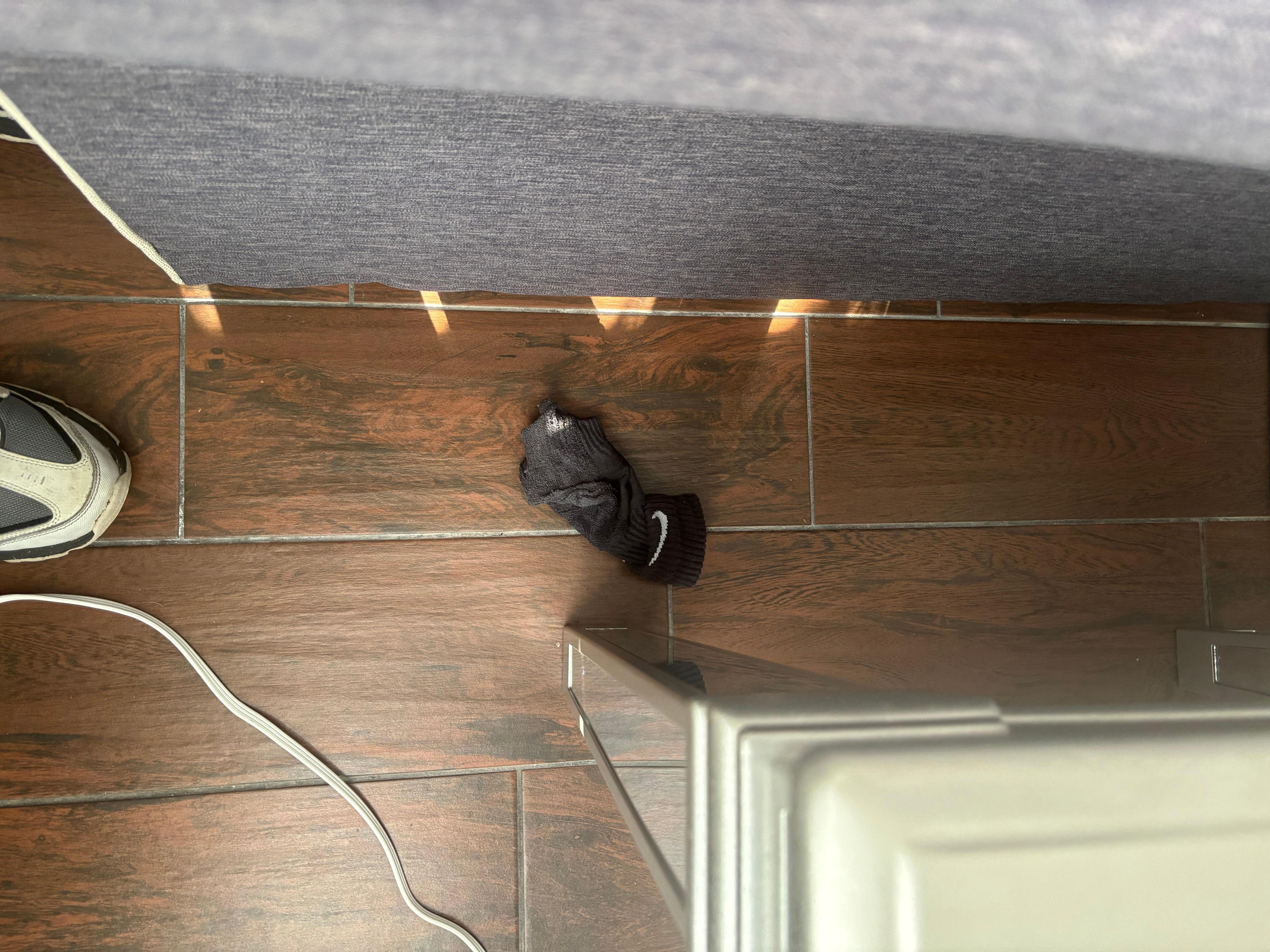 Sock left from previous rental