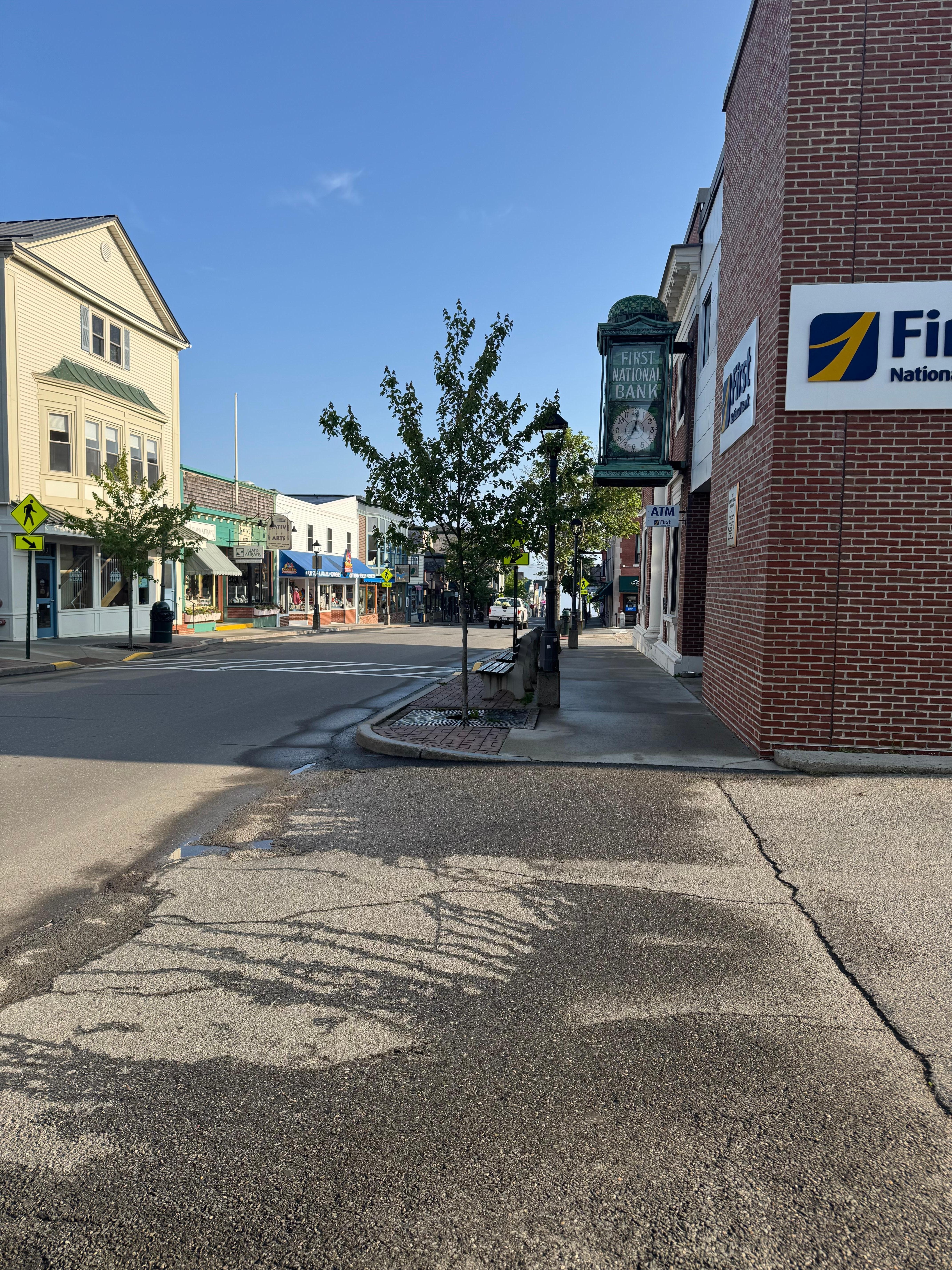 Empty streets of Bar Harbor. Nice being able to walk down it early in the morning with no one around.