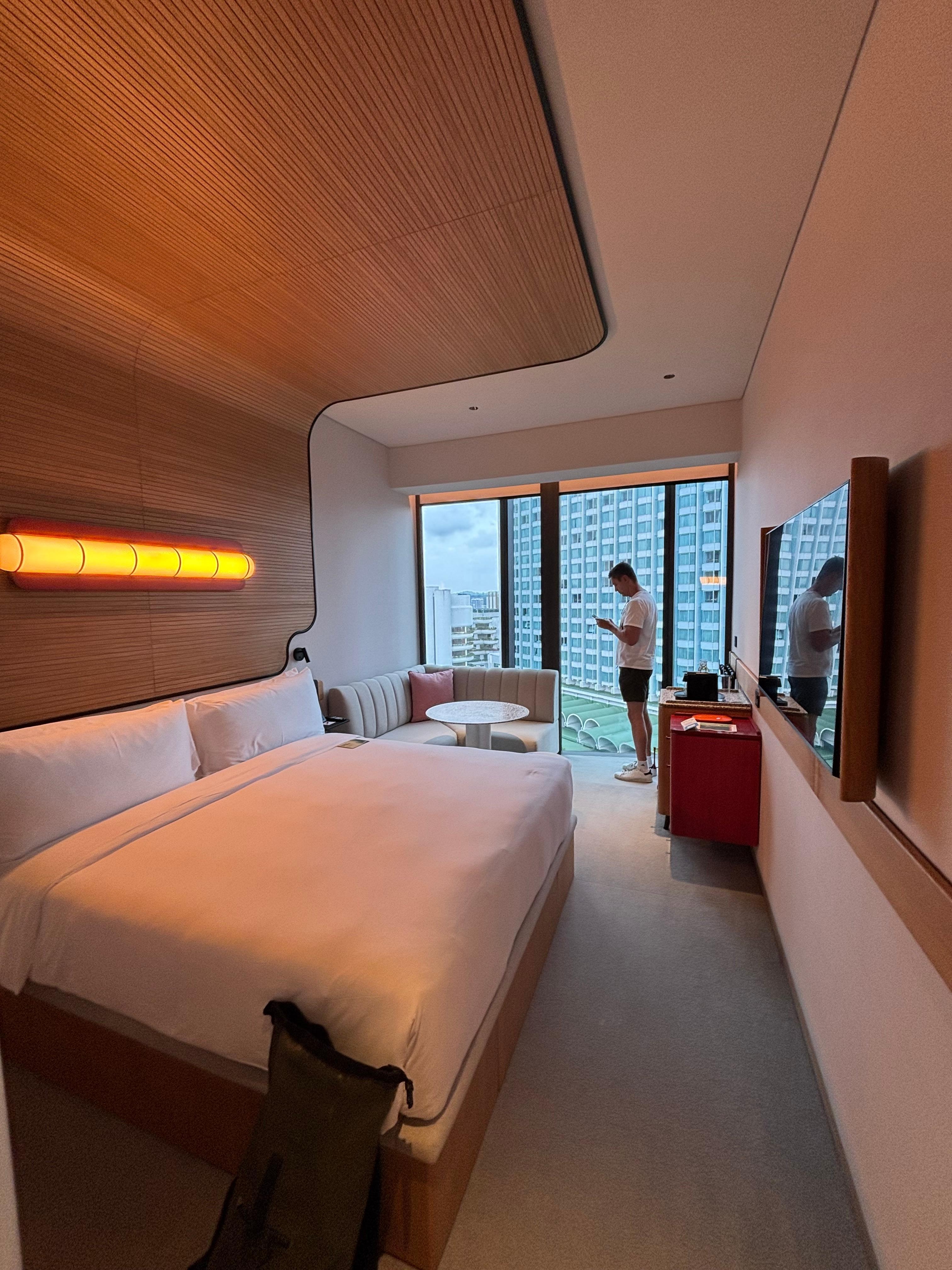 Bedroom was modern and clean