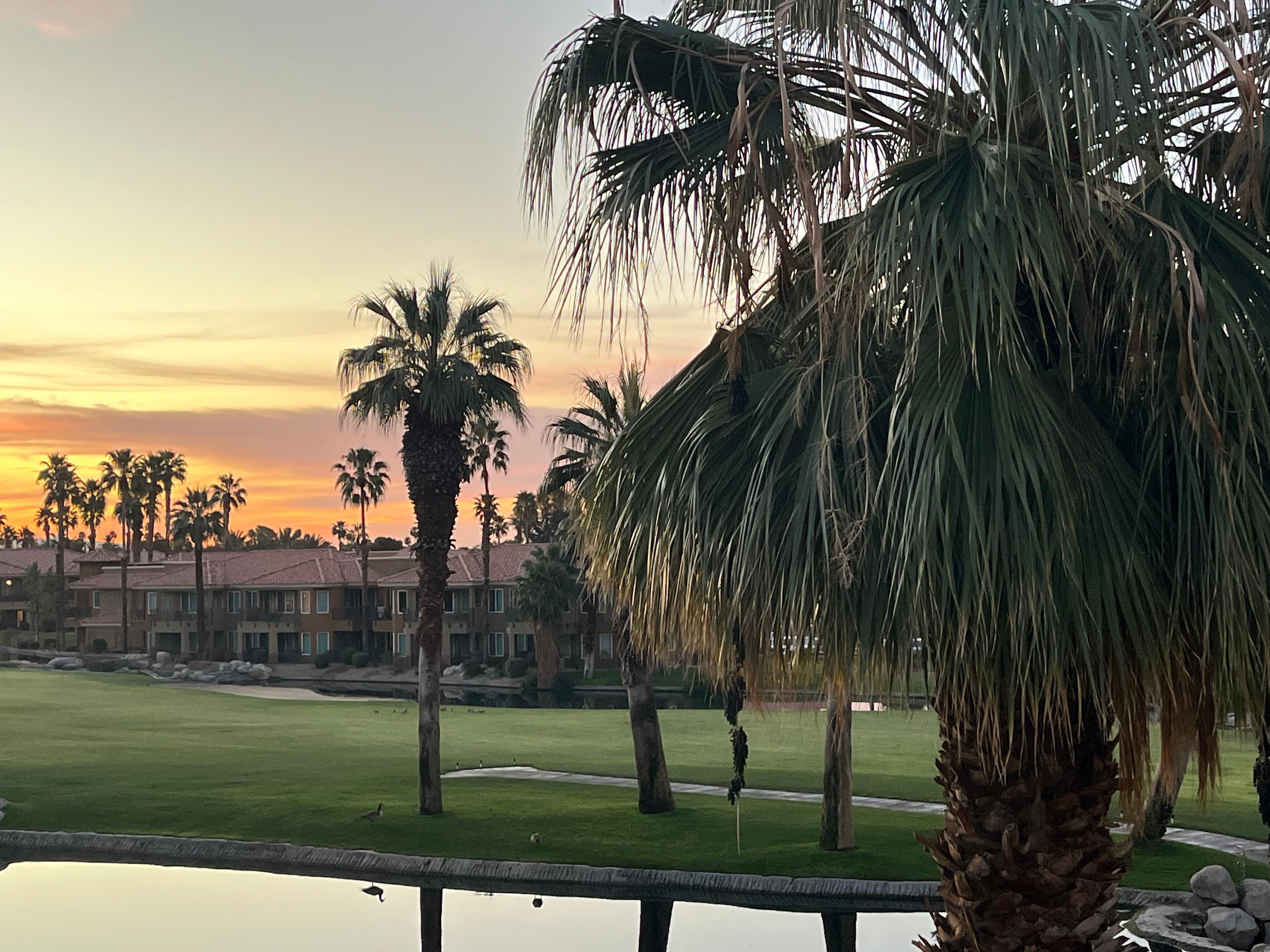 Sunrise from balcony. 