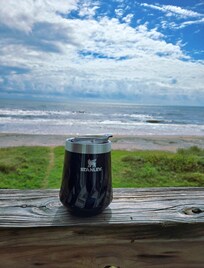Just me, my tumbler and the ocean.