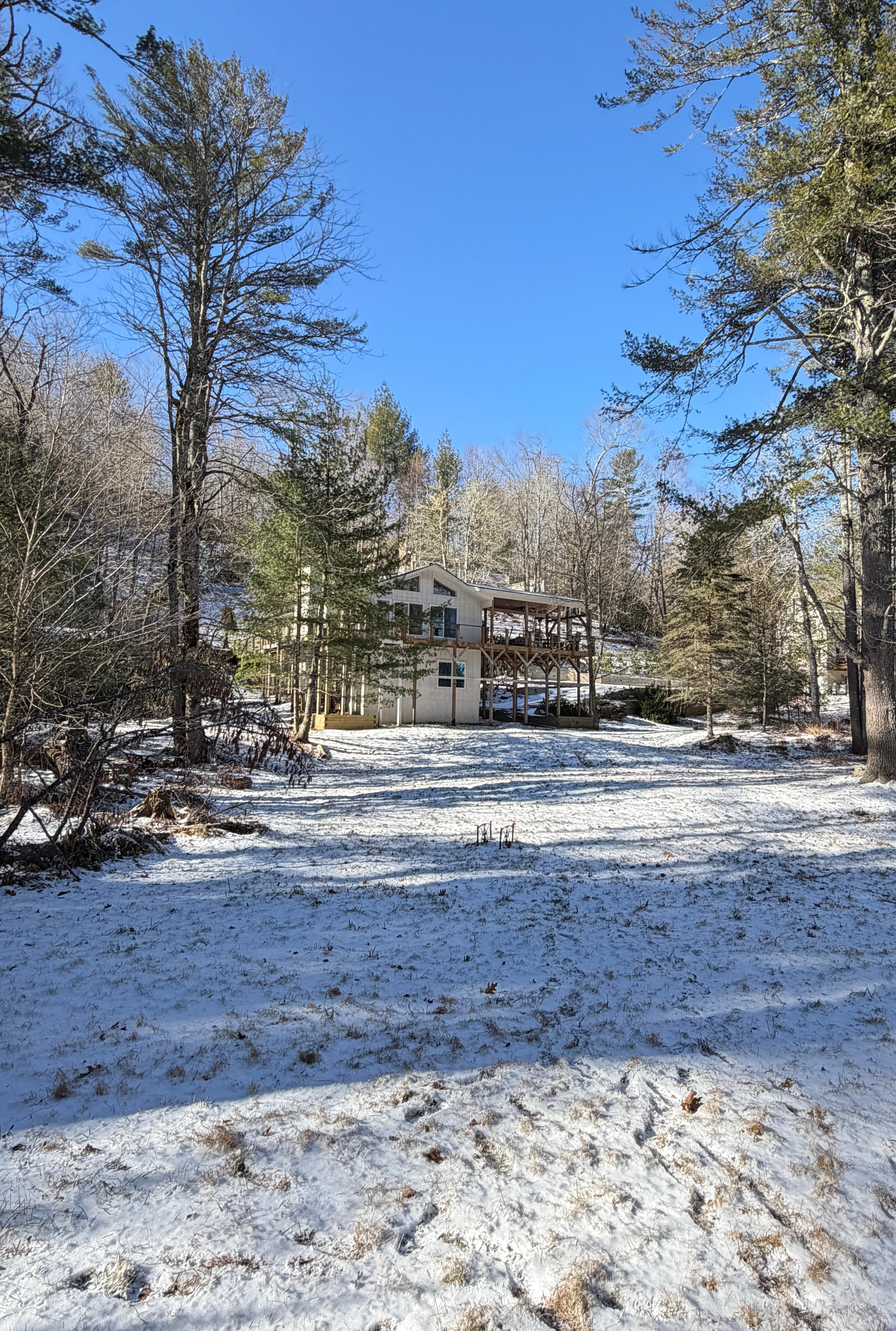 Rear view of home from the creek