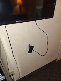 Outlet plates hanging off