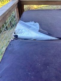 Tear in hot tub cover
